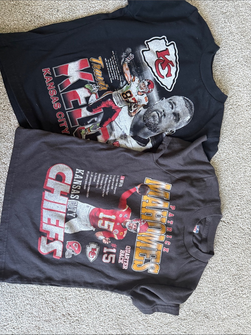 abercrombie kids Black Kansas City Chiefs Patrick Mahomes Graphic Tees